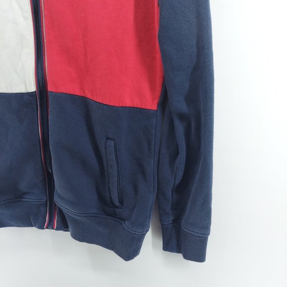 Tommy Hilfiger color block full zip hooded sweatshirt sweater XS - Picture 2 of 8